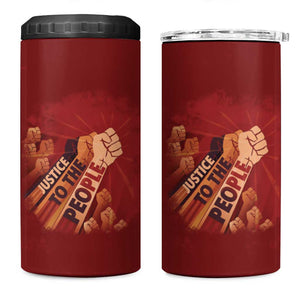Justice To The People Africa 4 in 1 Can Cooler Tumbler Afro Raised Fist
