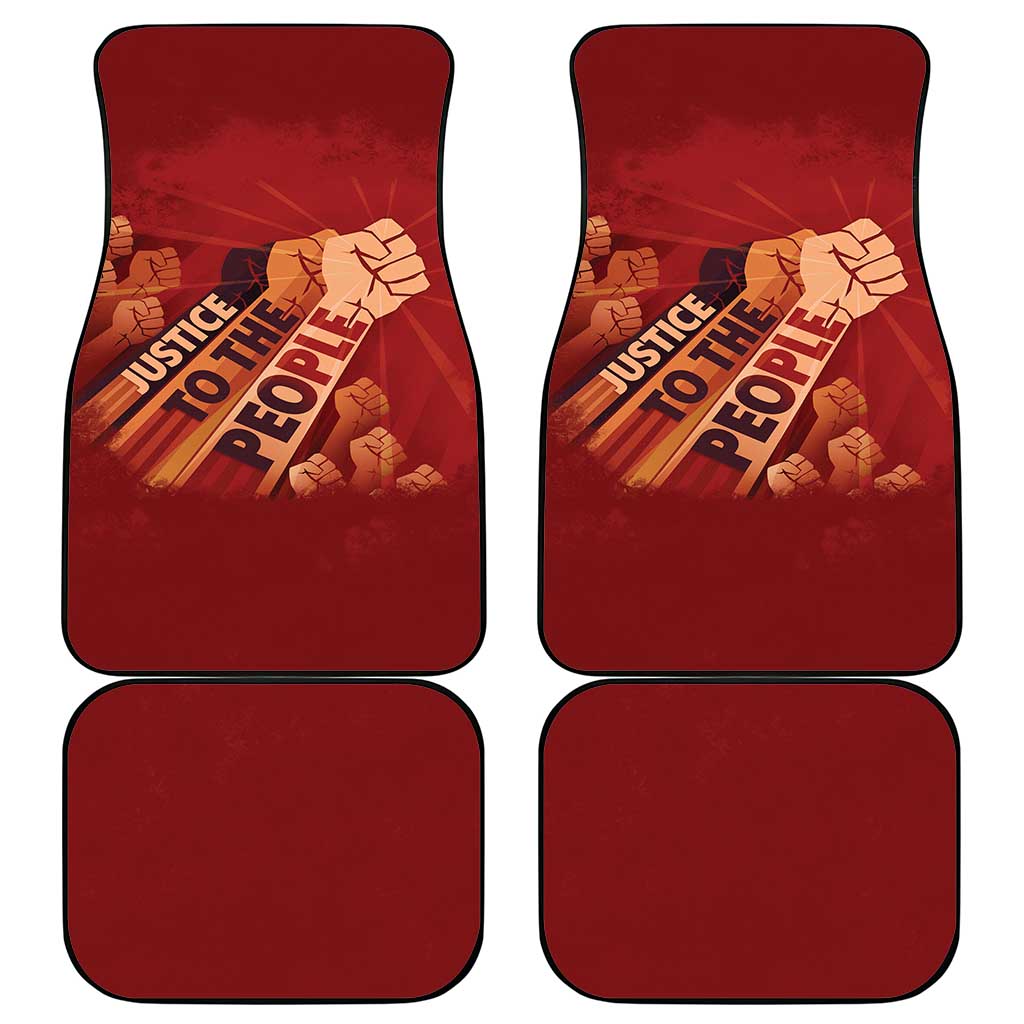 Justice To The People Africa Car Mats Afro Raised Fist