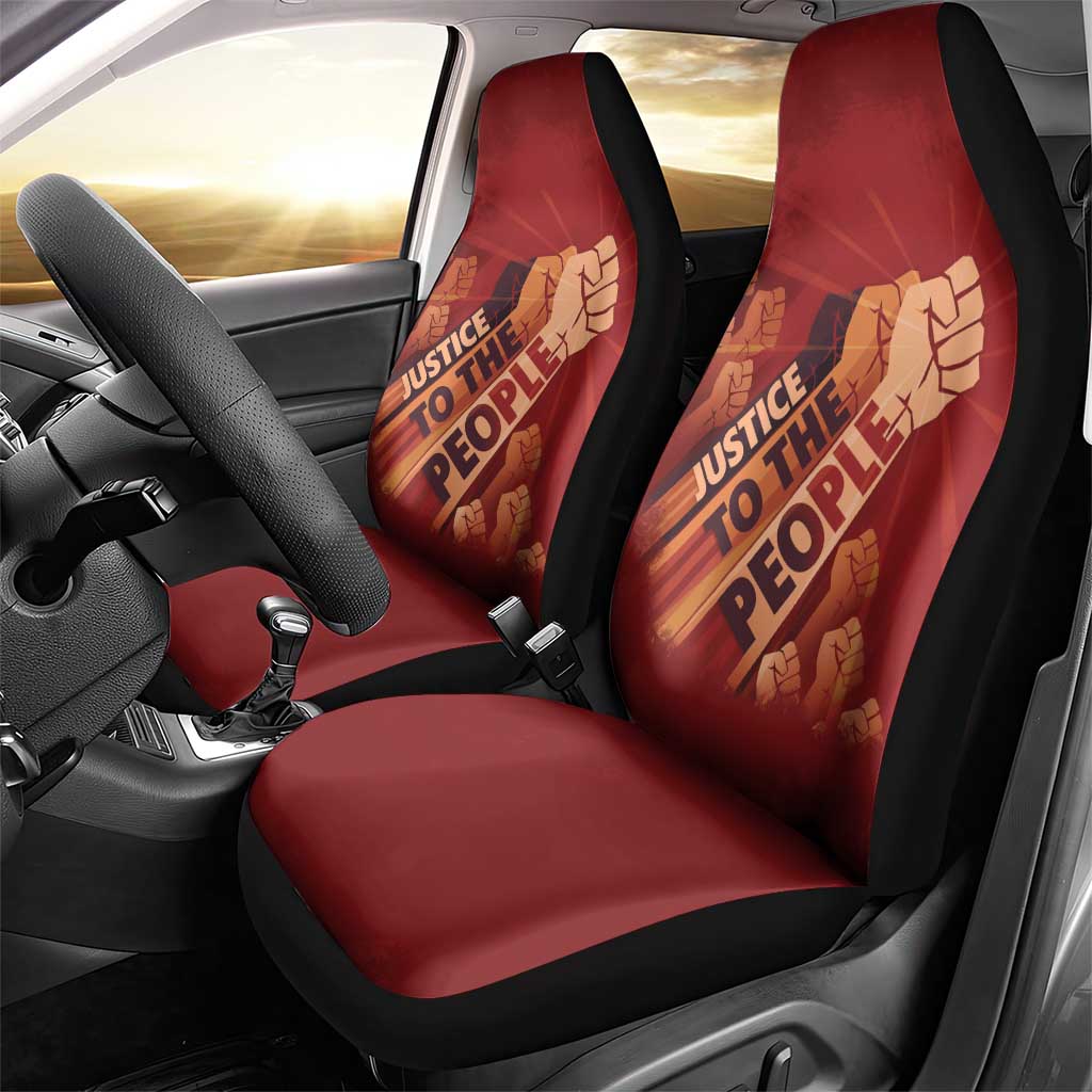 Justice To The People Africa Car Seat Cover Afro Raised Fist