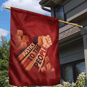 Justice To The People Africa Garden Flag Afro Raised Fist