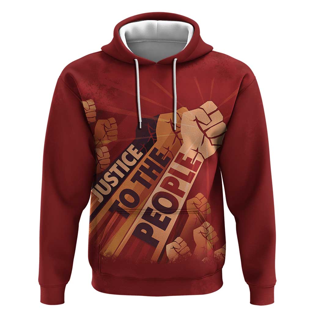 Justice To The People Africa Hoodie Afro Raised Fist