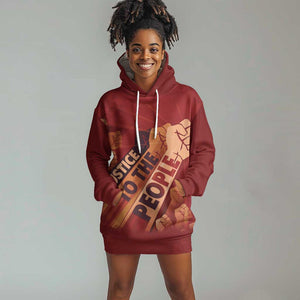Justice To The People Africa Hoodie Dress Afro Raised Fist