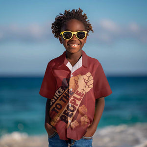 Justice To The People Africa Kid Hawaiian Shirt Afro Raised Fist