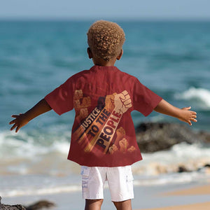 Justice To The People Africa Kid Hawaiian Shirt Afro Raised Fist