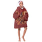 Justice To The People Africa Kid Wearable Blanket Hoodie Afro Raised Fist