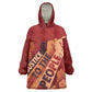 Justice To The People Africa Kid Wearable Blanket Hoodie Afro Raised Fist
