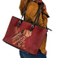 Justice To The People Africa Leather Tote Bag Afro Raised Fist