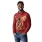 Justice To The People Africa Long Sleeve Polo Shirt Afro Raised Fist