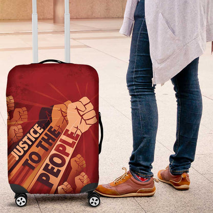 Justice To The People Africa Luggage Cover Afro Raised Fist
