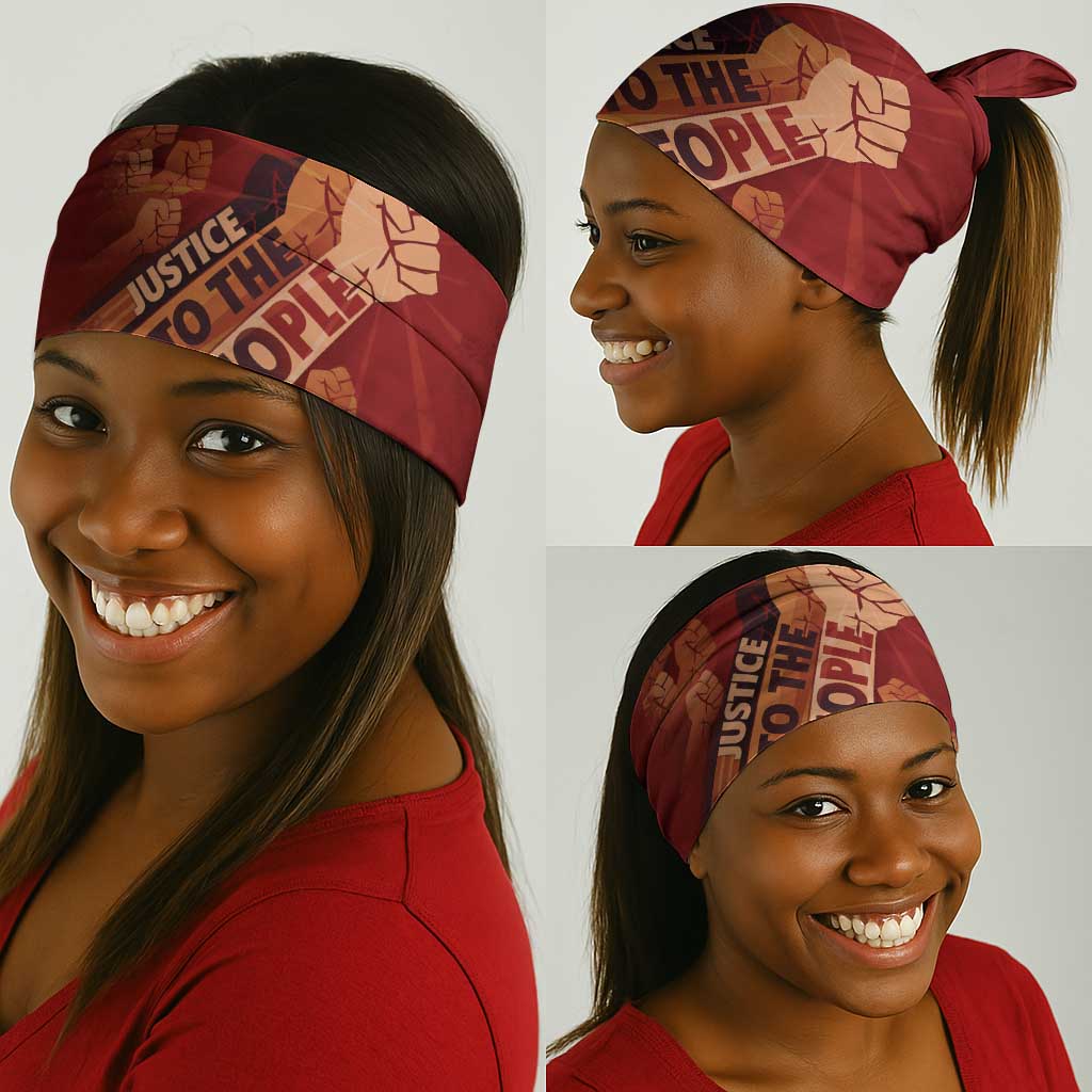 Justice To The People Africa Neck Gaiter Afro Raised Fist DT03