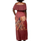 Justice To The People Africa Off Shoulder Maxi Dress Afro Raised Fist