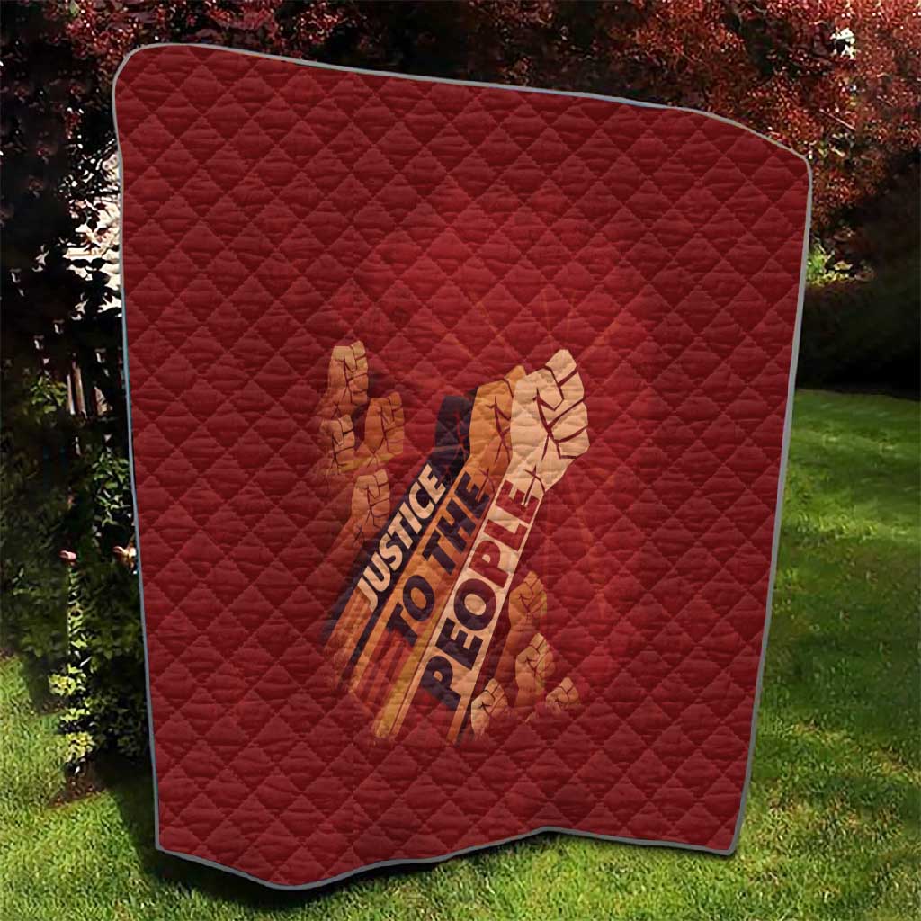 Justice To The People Africa Quilt Afro Raised Fist