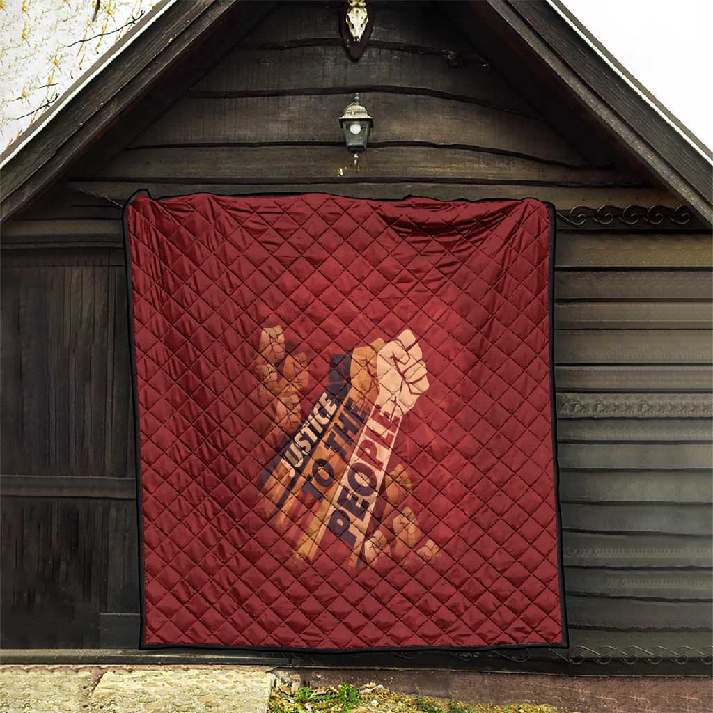 Justice To The People Africa Quilt Afro Raised Fist