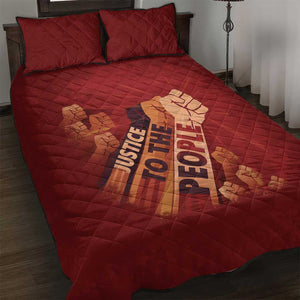 Justice To The People Africa Quilt Bed Set Afro Raised Fist