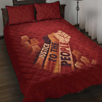 Justice To The People Africa Quilt Bed Set Afro Raised Fist