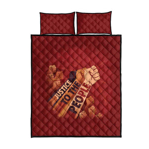 Justice To The People Africa Quilt Bed Set Afro Raised Fist