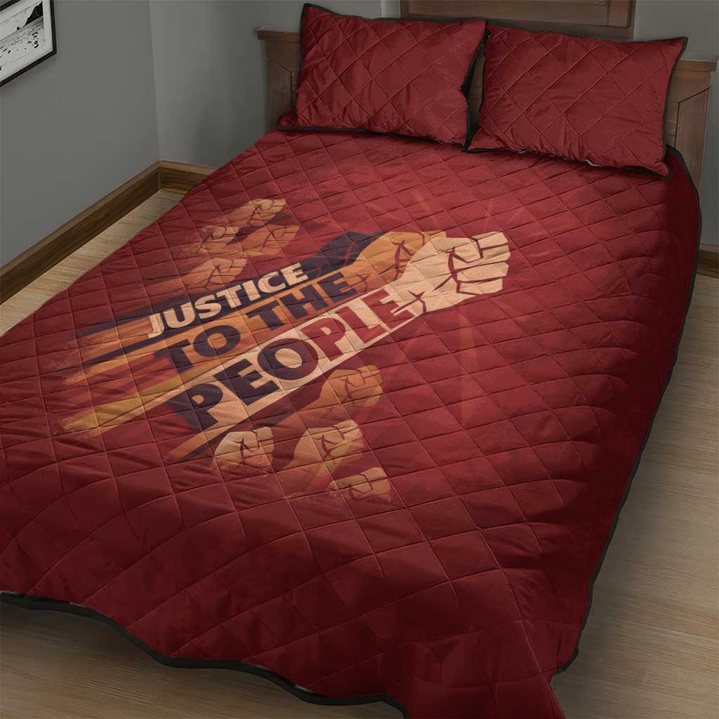 Justice To The People Africa Quilt Bed Set Afro Raised Fist