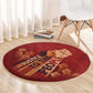 Justice To The People Africa Round Carpet Afro Raised Fist