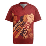 Justice To The People Africa Rugby Jersey Afro Raised Fist