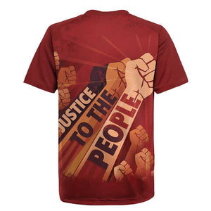 Justice To The People Africa Rugby Jersey Afro Raised Fist