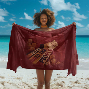 Justice To The People Africa Sarong Afro Raised Fist