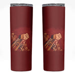 Justice To The People Africa Skinny Tumbler Afro Raised Fist