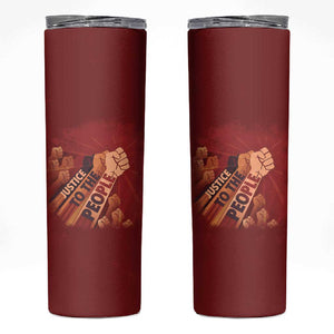 Justice To The People Africa Skinny Tumbler Afro Raised Fist