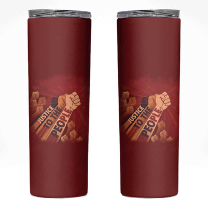 Justice To The People Africa Skinny Tumbler Afro Raised Fist