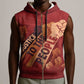 Justice To The People Africa Sleeveless Zip Hoodie Afro Raised Fist - African Pride