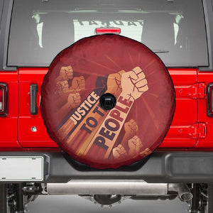 Justice To The People Africa Spare Tire Cover Afro Raised Fist