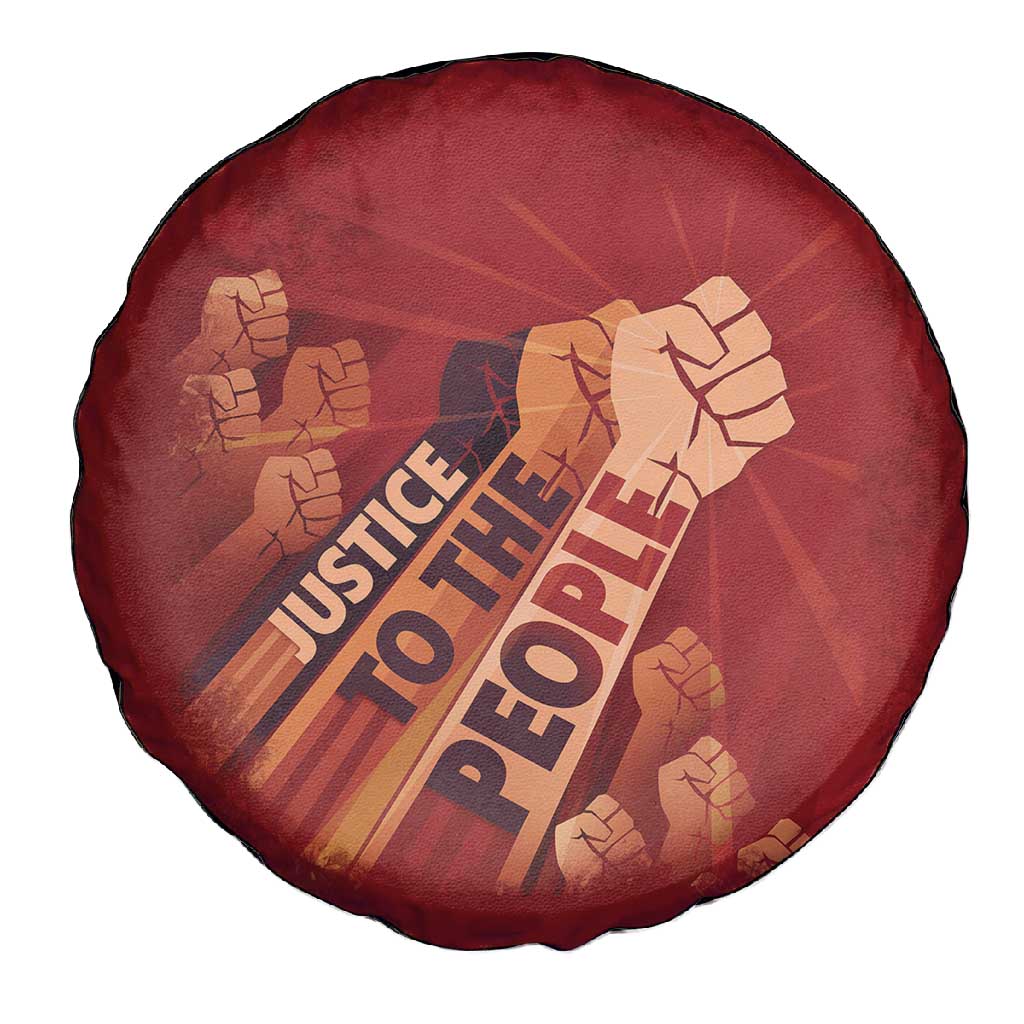 Justice To The People Africa Spare Tire Cover Afro Raised Fist