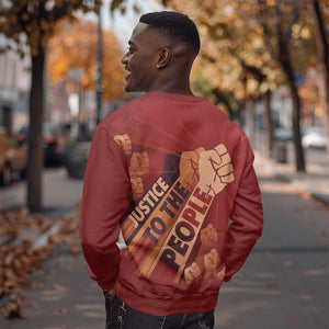 Justice To The People Africa Sweatshirt Afro Raised Fist