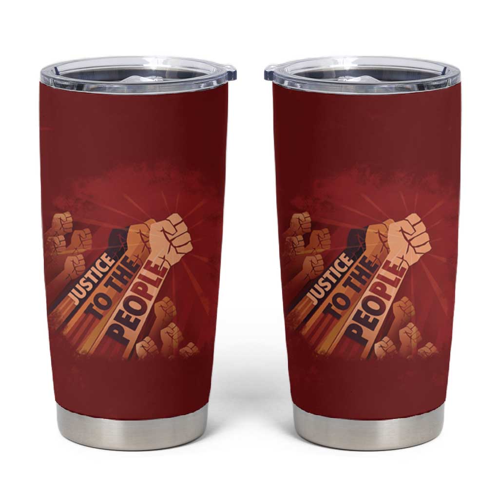 Justice To The People Africa Tumbler Cup Afro Raised Fist