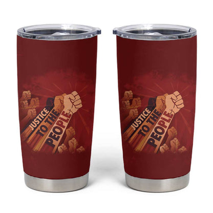 Justice To The People Africa Tumbler Cup Afro Raised Fist