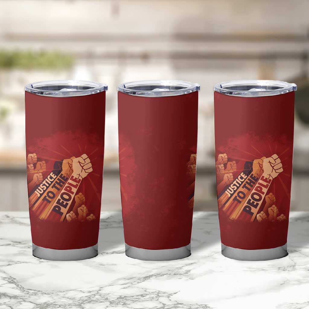 Justice To The People Africa Tumbler Cup Afro Raised Fist