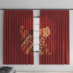Justice To The People Africa Window Curtain Afro Raised Fist
