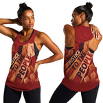 Justice To The People Africa Women Racerback Tank Afro Raised Fist