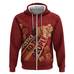Justice To The People Africa Zip Hoodie Afro Raised Fist