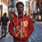 Justice To The People Africa Zip Hoodie Afro Raised Fist