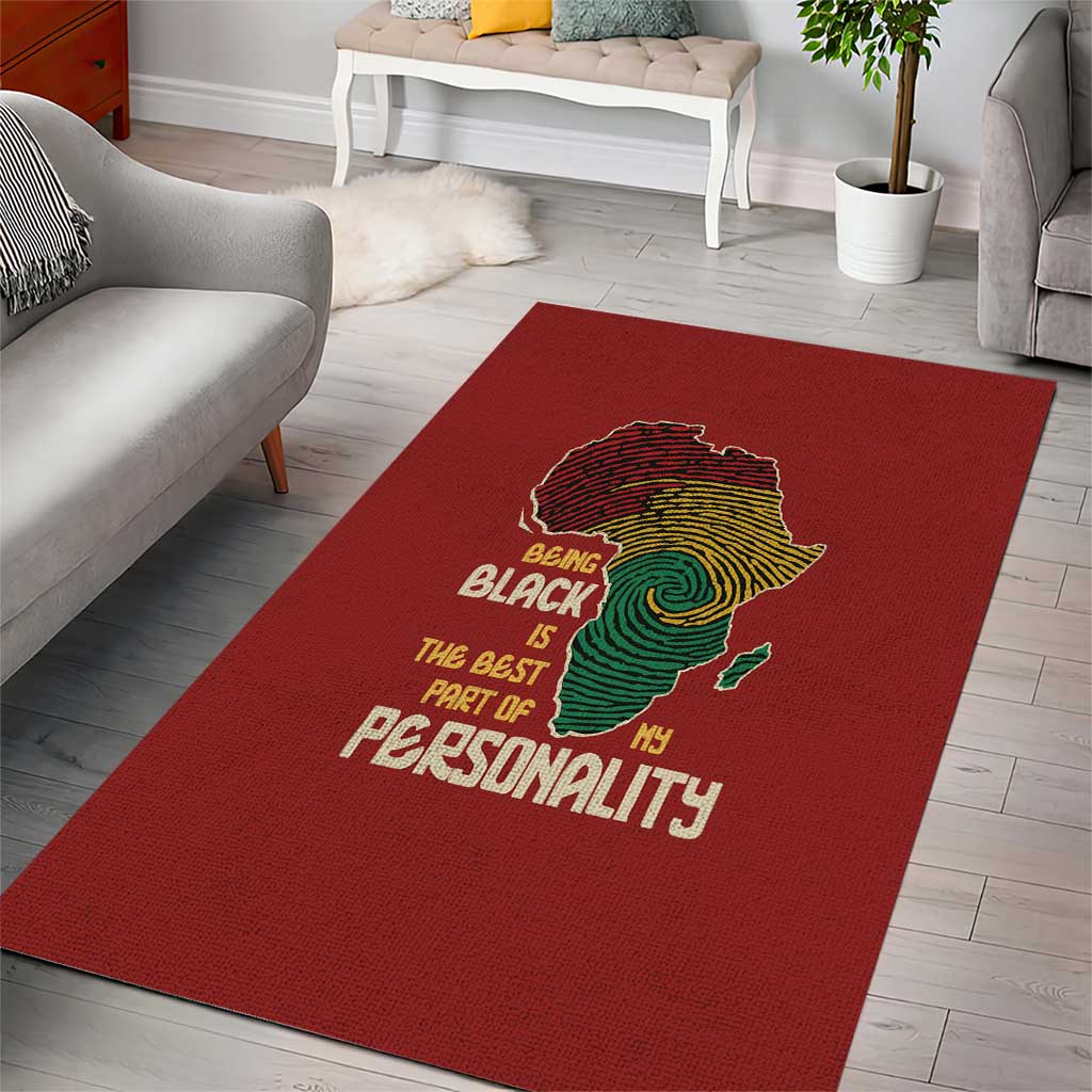 African Map Fingerprint Area Rug Being Black Is The Best Part Of My Personality