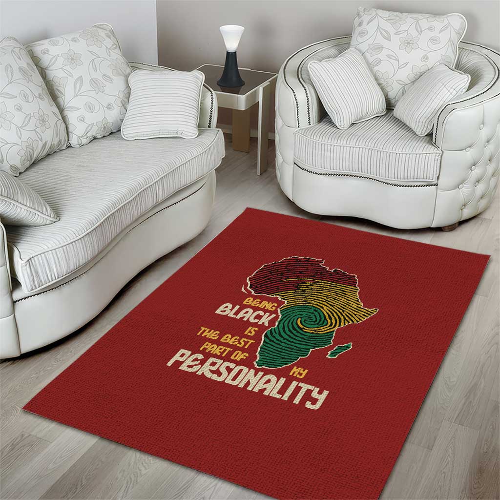 African Map Fingerprint Area Rug Being Black Is The Best Part Of My Personality