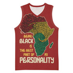 African Map Fingerprint Basketball Jersey Being Black Is The Best Part Of My Personality - African Pride