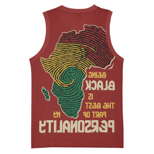 African Map Fingerprint Basketball Jersey Being Black Is The Best Part Of My Personality - African Pride