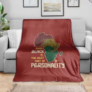 African Map Fingerprint Blanket Being Black Is The Best Part Of My Personality