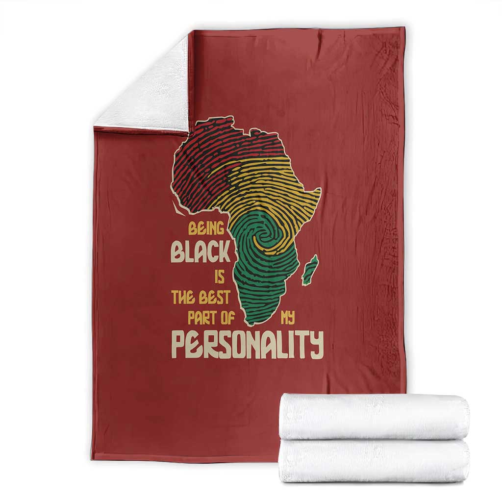 African Map Fingerprint Blanket Being Black Is The Best Part Of My Personality