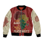 African Map Fingerprint Bomber Jacket Being Black Is The Best Part Of My Personality