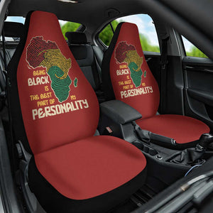African Map Fingerprint Car Seat Cover Being Black Is The Best Part Of My Personality