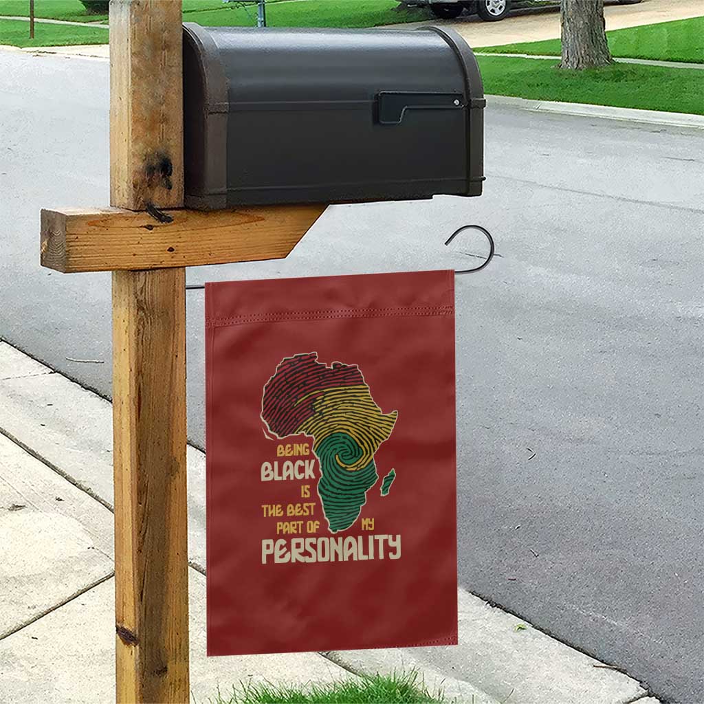 African Map Fingerprint Garden Flag Being Black Is The Best Part Of My Personality