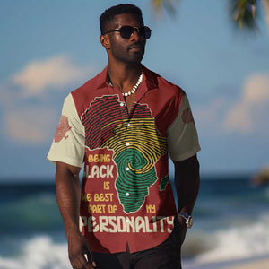 African Map Fingerprint Hawaiian Shirt Being Black Is The Best Part Of My Personality