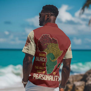African Map Fingerprint Hawaiian Shirt Being Black Is The Best Part Of My Personality